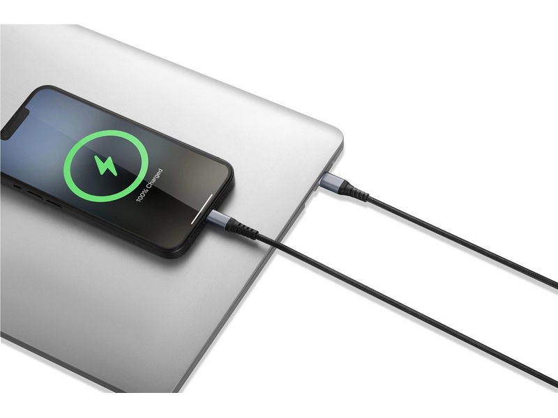 Andersson flettet USB-C til Lightning-kabel 3m (sort) USB-kabler