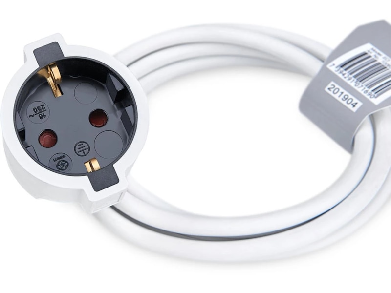 Andersson Forlængerledning 2m (hvid) Forlængerkabel & strømskinne