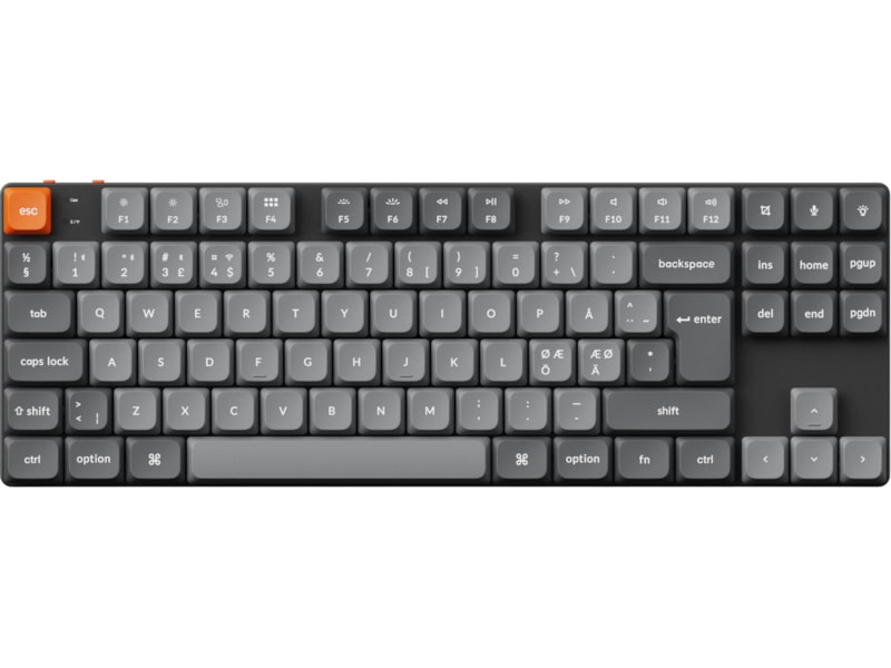 Keychron K1 MAX QMK/VIA Gateron Brown trådløst gamingtastatur Gamingkeyboard