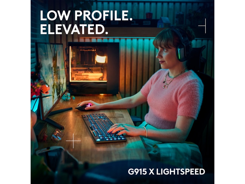 Logitech G915 X Lightspeed TKL Trådløst Gamingtastatur (sort) Gamingkeyboard