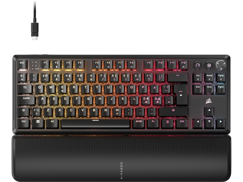 Corsair K70 Core TKL RGB trådløst gamingtastatur (sort) Gamingkeyboard