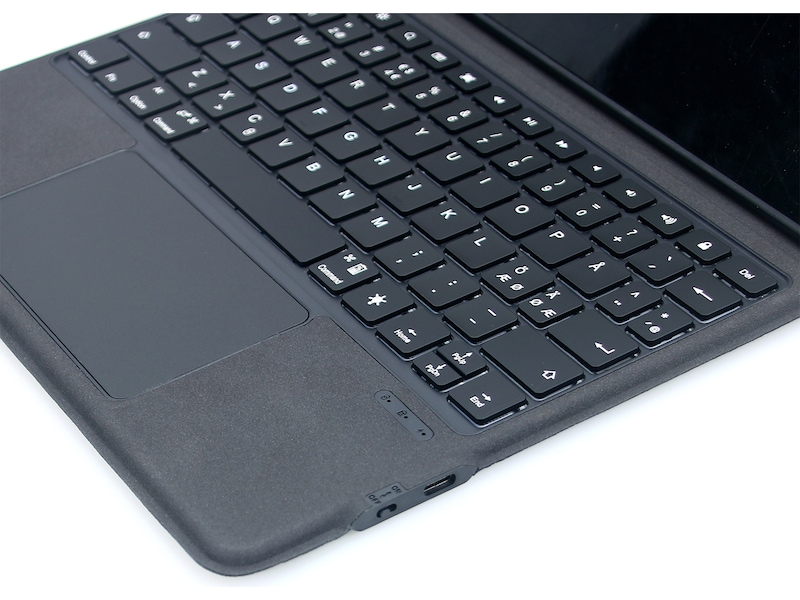 4smarts iPad Air 13" 2-i-1 Tastaturcover (grå) Tastatur og stylus