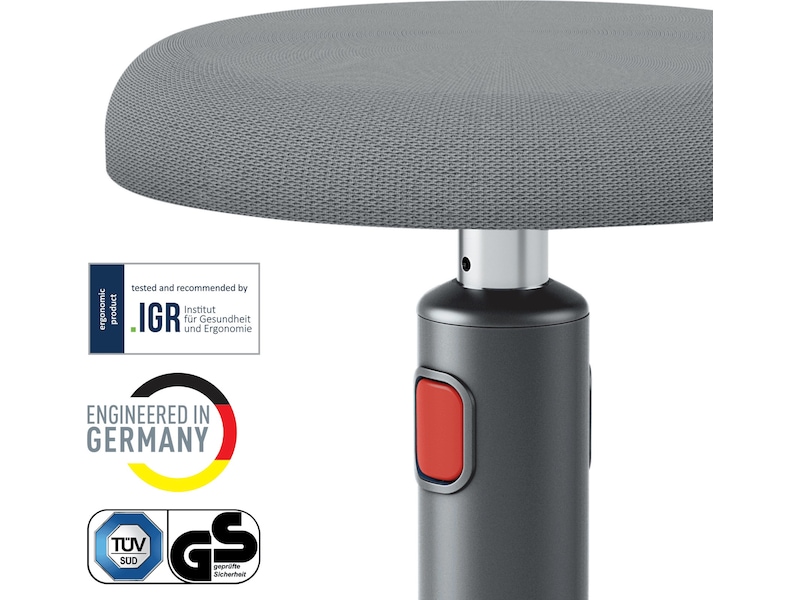 Leitz Ergo Cosy Active Sit Stand Balance Stol (grå) Kontorstole