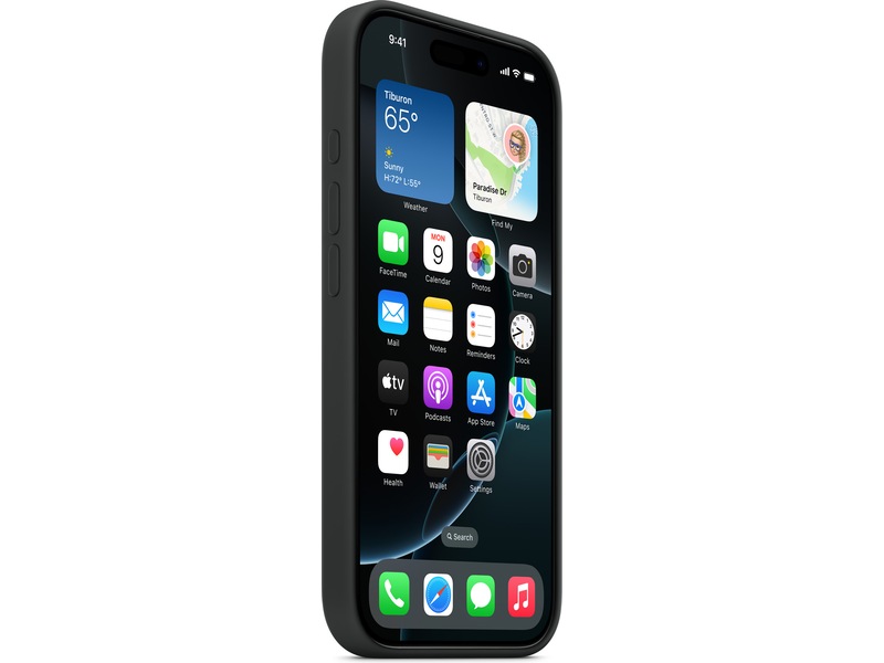 Apple iPhone 16 Pro Silikoncover (sort) Mobilcover