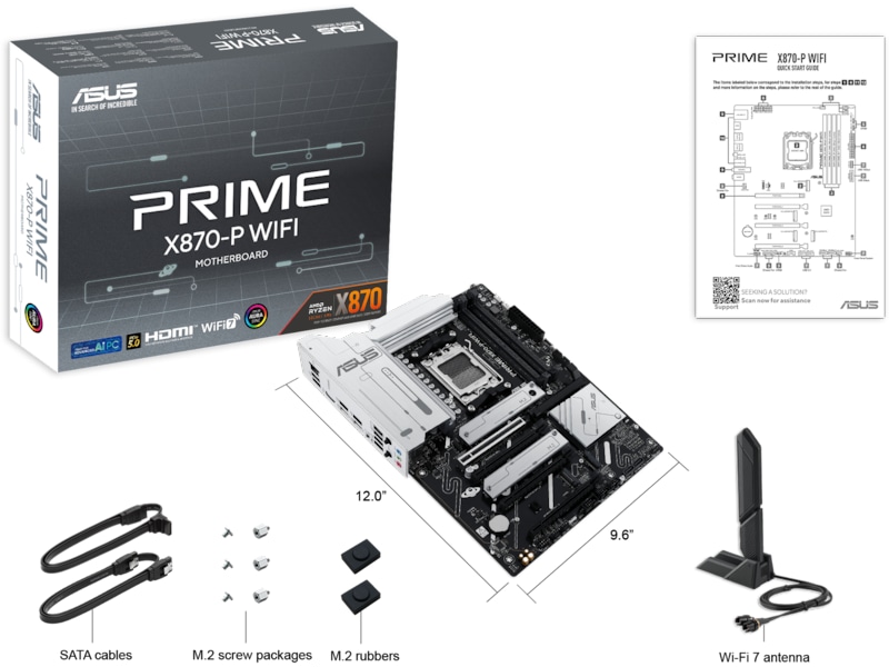 ASUS PRIME X870-P WIFI Bundkort AMD Socket