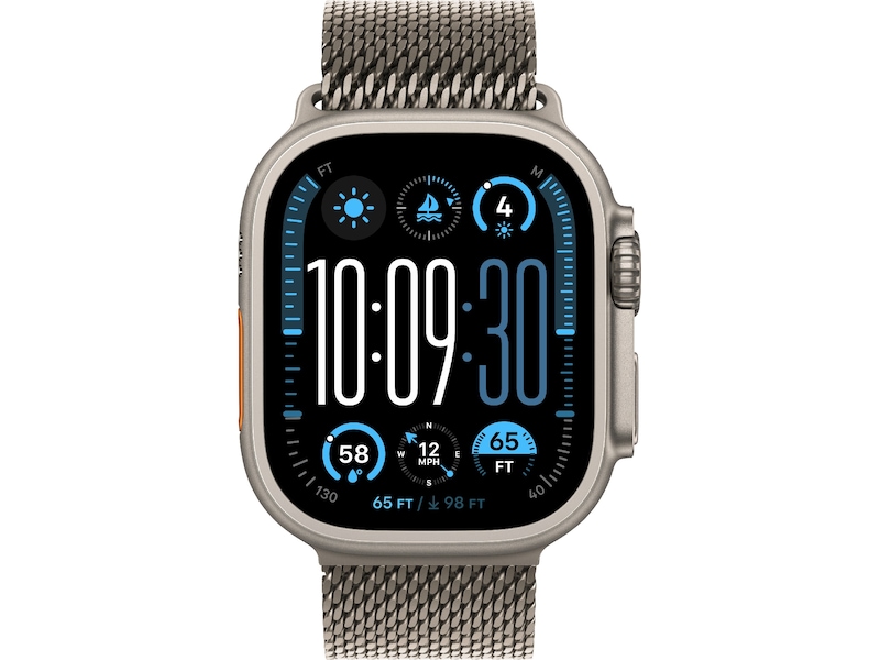 Apple Watch 49mm Titanium Milanese Loop (natural) Rem