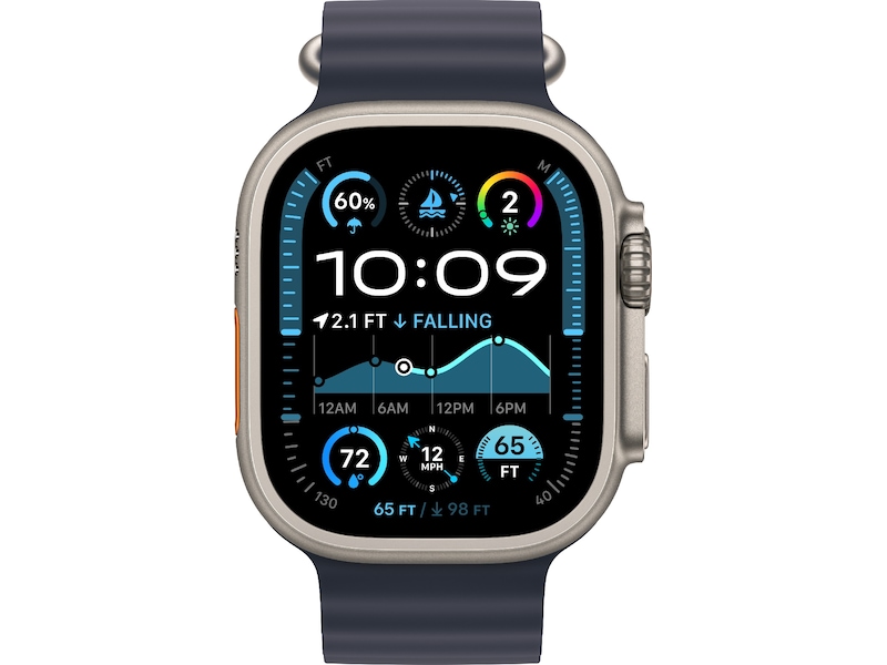 Apple Watch 49mm Natural Titanium Ocean Band Extension (navy) Rem