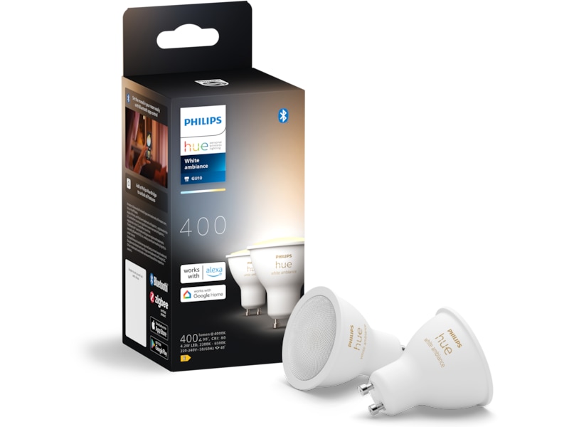 Philips Hue White Ambiance 4.2W GU10 2PK LED-pærer & elpærer