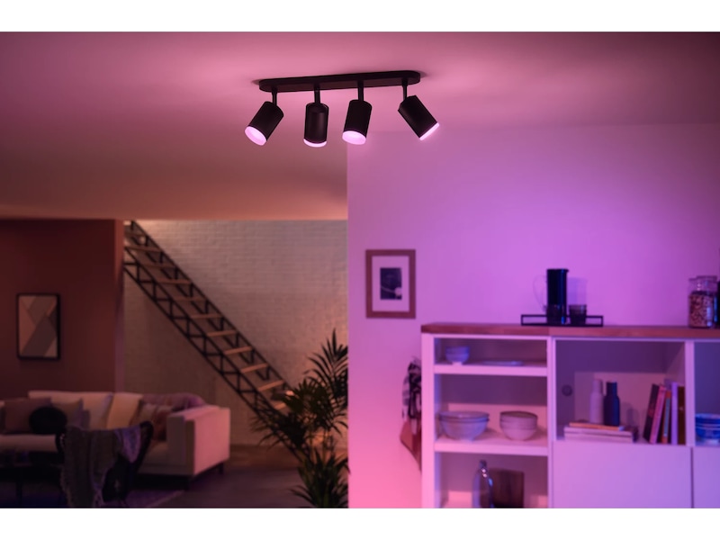 Philips Hue Fugato med fire spots (sort) Loftlampe