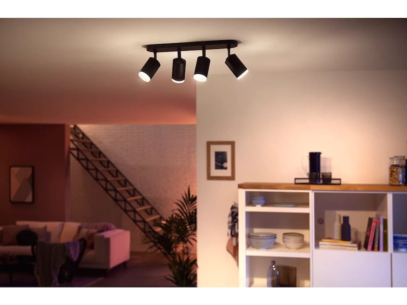 Philips Hue Fugato med fire spots (sort) Loftlampe