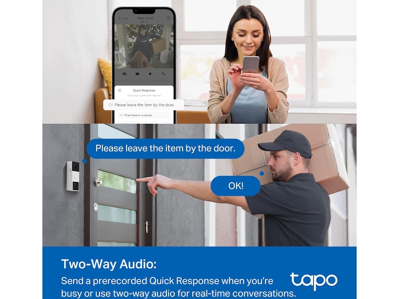 TP-Link Tapo D210 dørklokkekamera Dørklokker