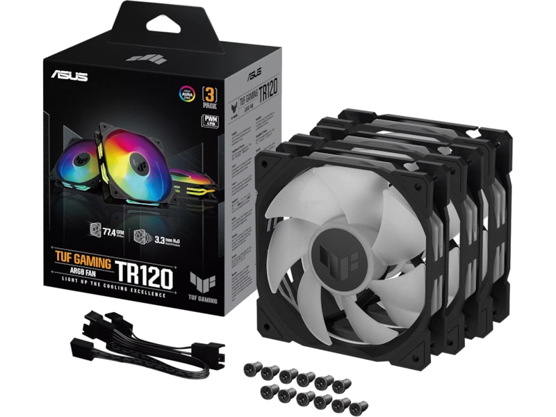 Asus TUF Gaming TR120 ARGB Ventilator 3pk (sort) Blæsere