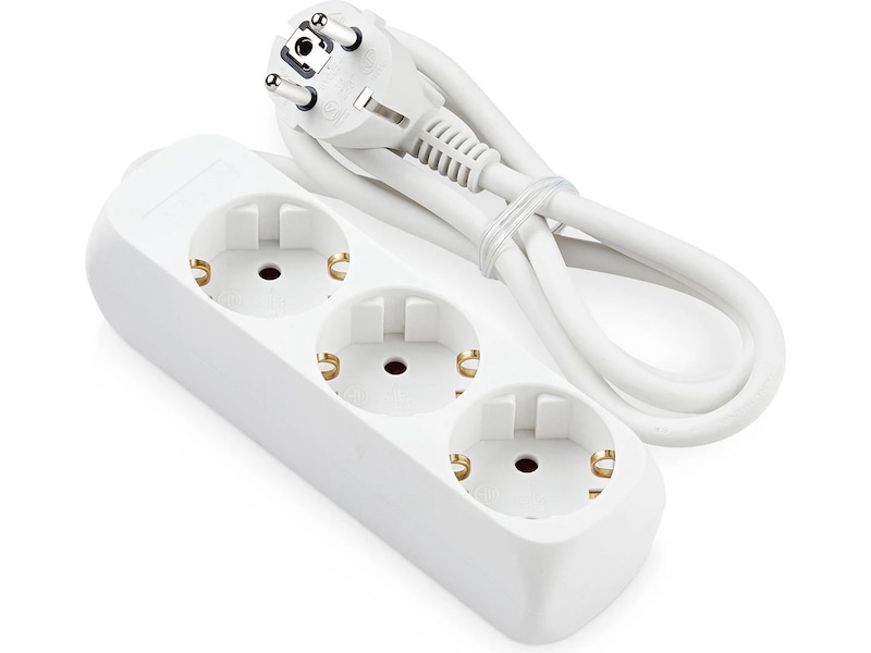 ON Power Strip 3x outlets 1m (hvid) Strømkabler