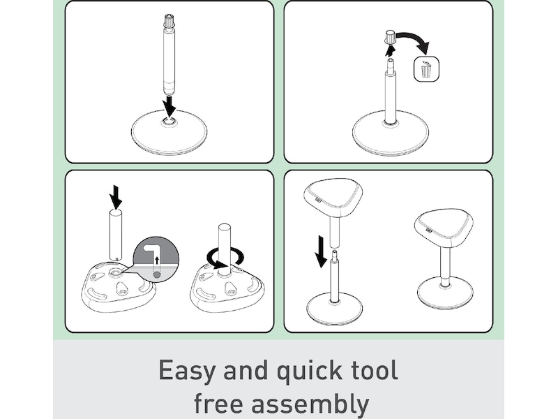 Leitz Ergo Active Balancestol med komfortsæde, justerbar højde 57-82cm Kontorstole