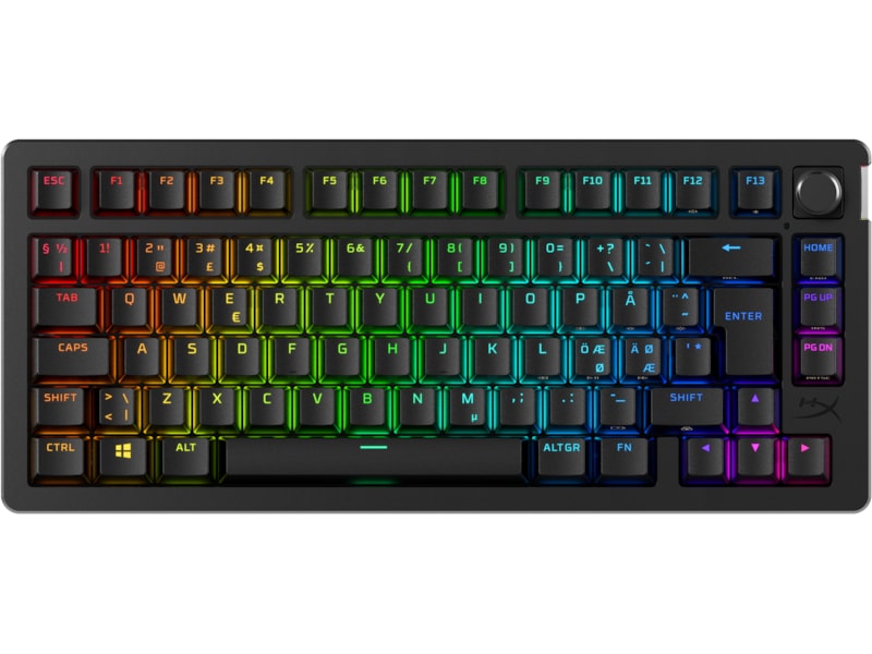 HyperX Alloy Rise 75 trådløst gamingtastatur (sort) Gamingkeyboard