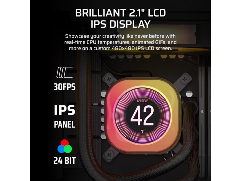 Corsair iCUE LINK TITAN 360 RX LCD AIO Køler (sort) CPU - Vandkøling
