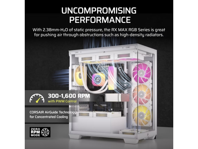 Corsair iCUE LINK RX140 RGB MAX Ventilator 2pk (hvidt) Blæsere