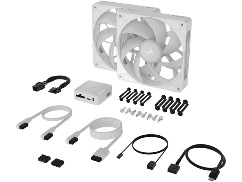 Corsair iCUE LINK RX140 RGB MAX Ventilator 2pk (hvidt) Blæsere