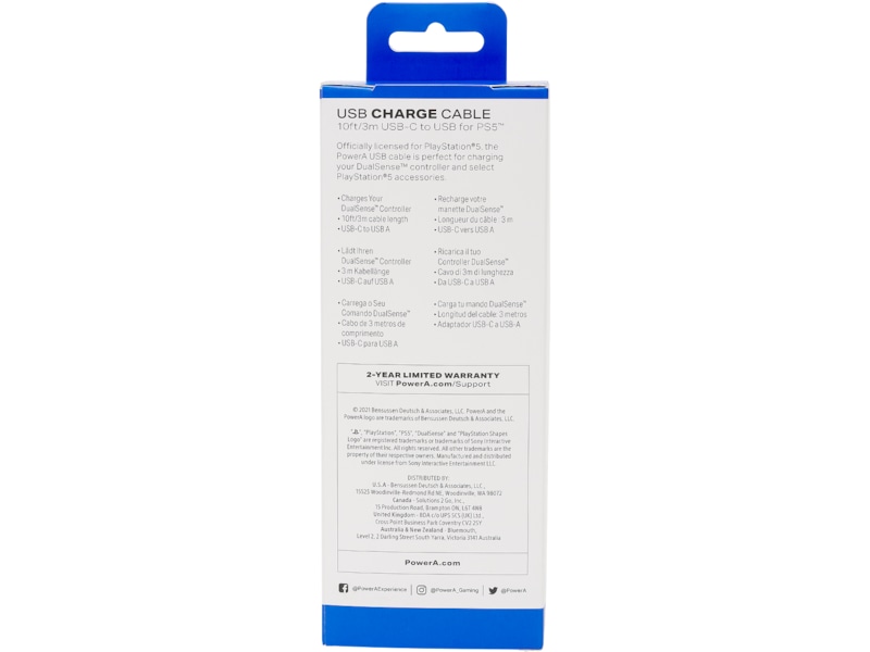 PowerA USB-C kabel til PS5 (sort/hvid) USB-kabler