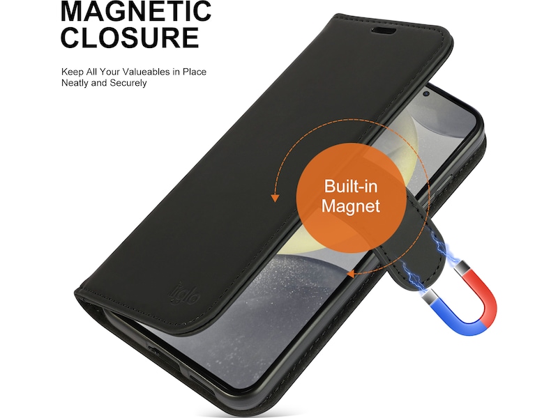 iiglo Galaxy S25 Wallet cover (sort) Mobilcover
