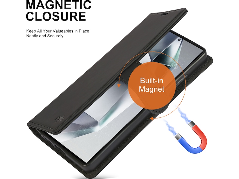 iiglo Galaxy S25 Ultra Wallet cover (sort) Mobilcover