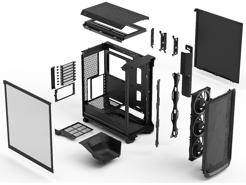 Fractal Meshify 3 RGB TG Light Tint Mid Tower (sort) Midi Tower