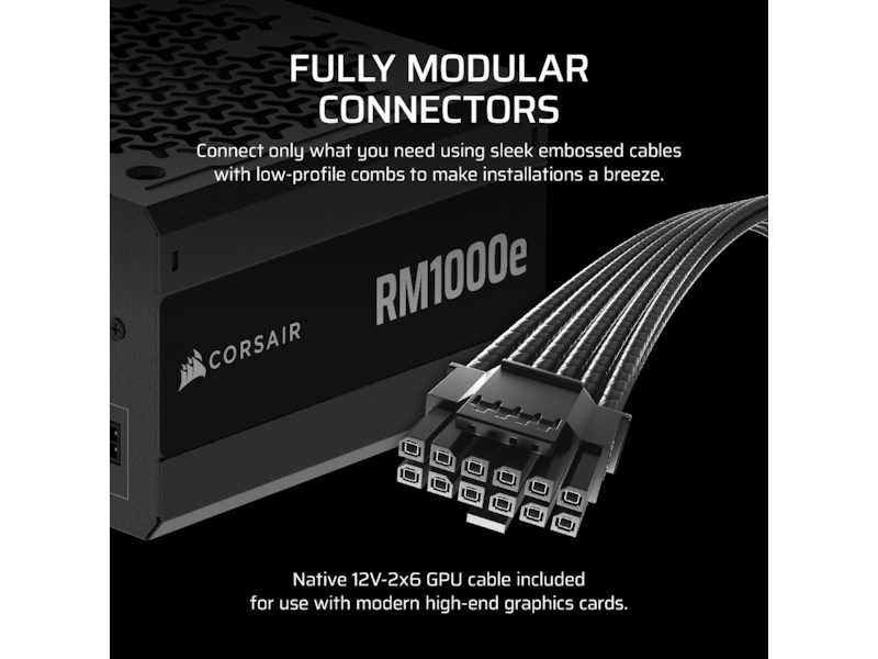 Corsair RMe Series RM1000e PSU (sort) Strømforsyninger