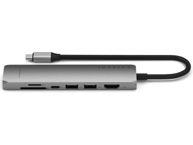 Satechi 7-i-1 Slim Multiport docking (space grey) Dockingstation og USB-hub