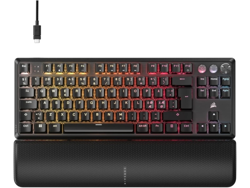 Corsair K70 PRO TKL RGB Gaming Keyboard (sort) Gamingkeyboard