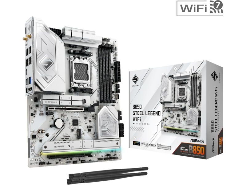 ASRock B850 Steel Legend WiFi Bundkort AMD Socket
