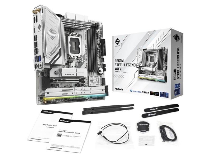 ASRock B860M Steel Legend WiFi Bundkort Intel Socket