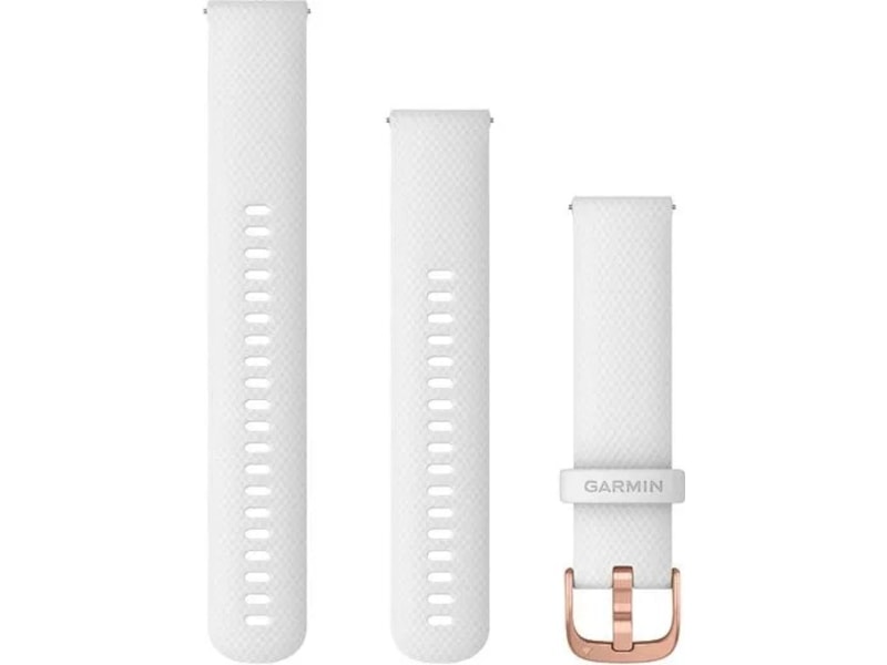 Garmin QuickRelease Silikonerem 20mm (hvid/rosaguld) Rem