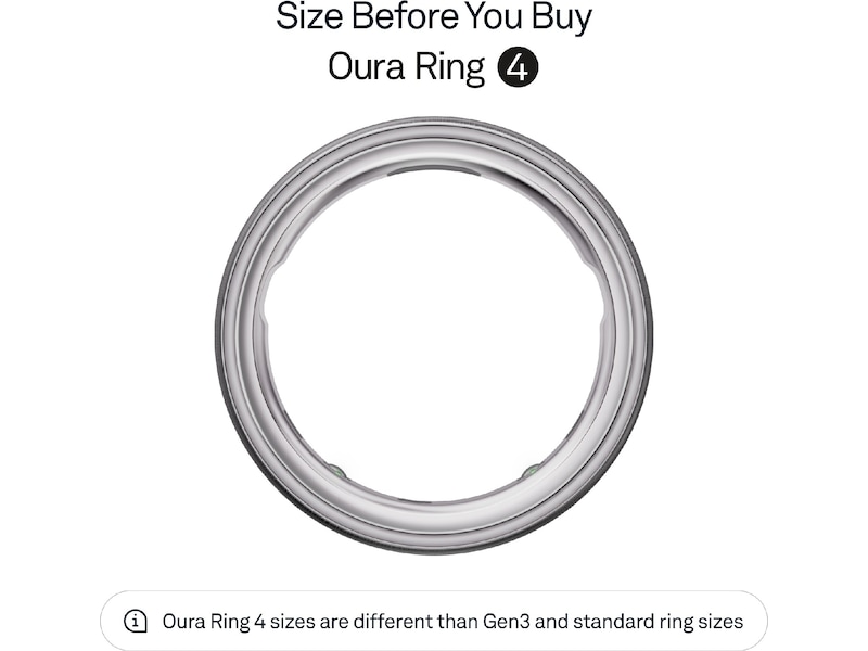 Oura Ring 4 Smart Ring str. 4 (børstet sølv) Smart ring