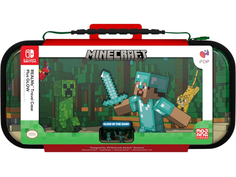 PDP NSW Travel Case Plus GLOW (minecraft forest battle) Tilbehør til spilkonsoller
