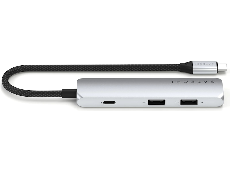 Satechi 4-i-1 Slim 4K Multiport docking (sølv) Dockingstation og USB-hub