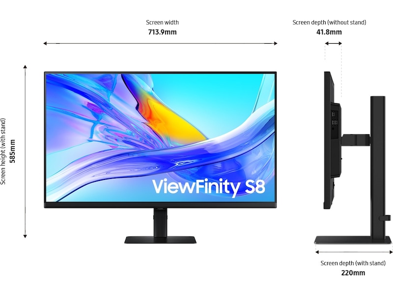 Samsung 32" ViewFinity S8 4K skærm S32D800 Skærme
