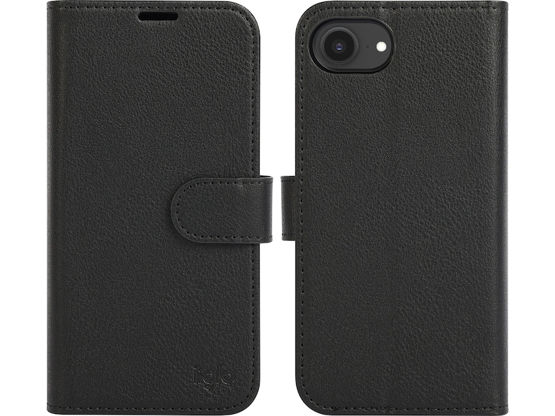 iiglo iPhone 17e / 16e 2-i-1 Wallet cover (sort) Mobilcover