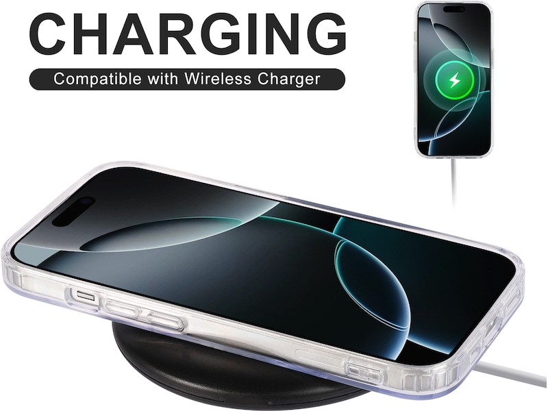 iiglo iPhone 16 Pro Magnetic Silikone cover (gennemsigtig) Mobilcover