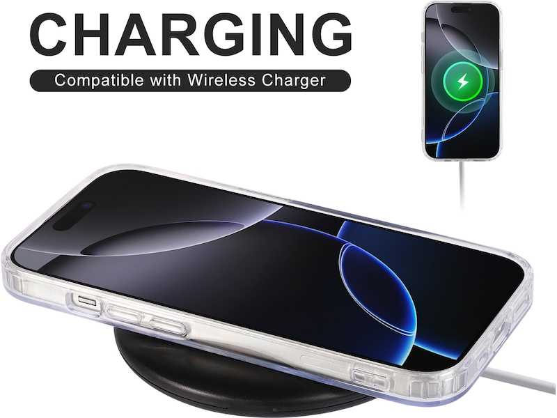 iiglo iPhone 16 Pro Max Magnetic Clear Case (gennemsigtig) Mobilcover