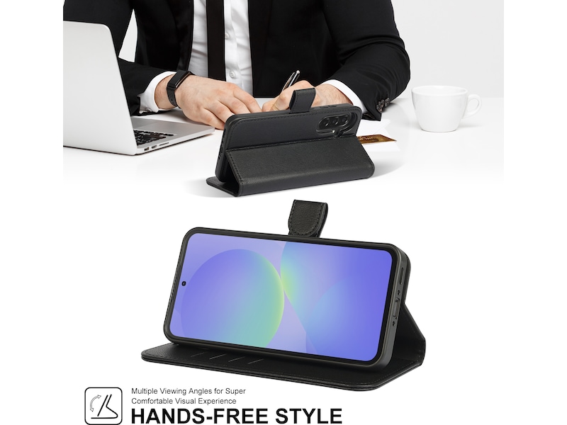 iiglo Galaxy A36 2-i-1 Wallet cover (sort) Mobilcover