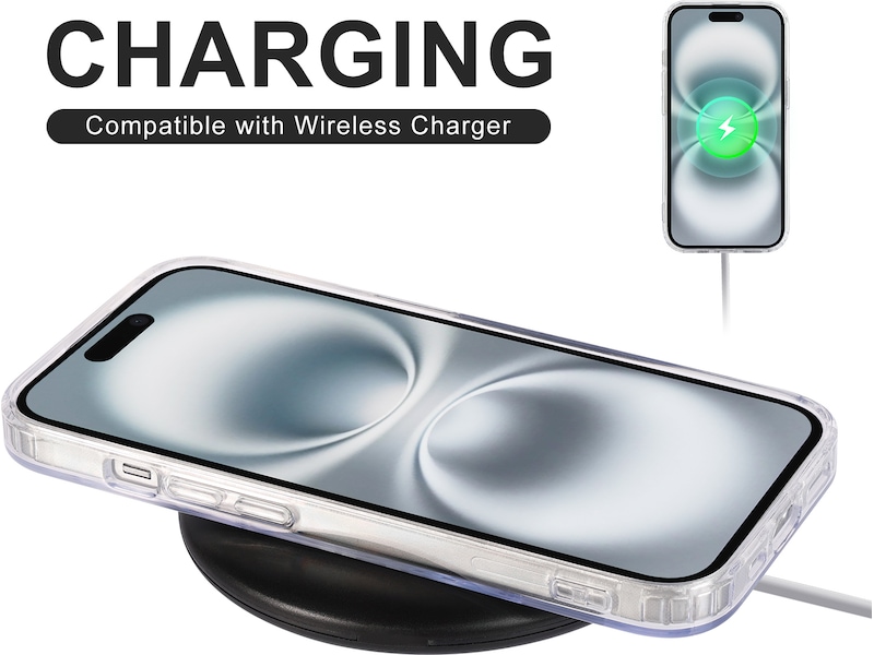 iiglo iPhone 16 Magnetic Clear Case (gennemsigtig) Mobilcover