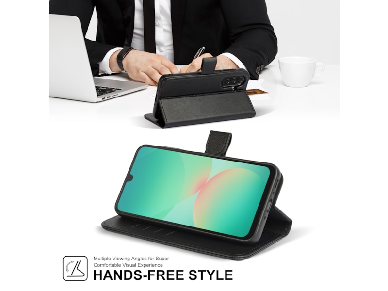 iiglo Galaxy A26 5G 2-i-1 Wallet cover (sort) Mobilcover