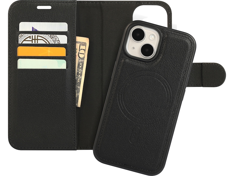 iiglo iPhone 15 2-i-1 Wallet cover (sort) Mobilcover