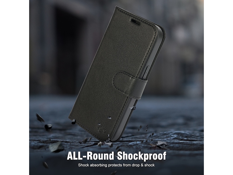 iiglo iPhone 15 2-i-1 Wallet cover (sort) Mobilcover