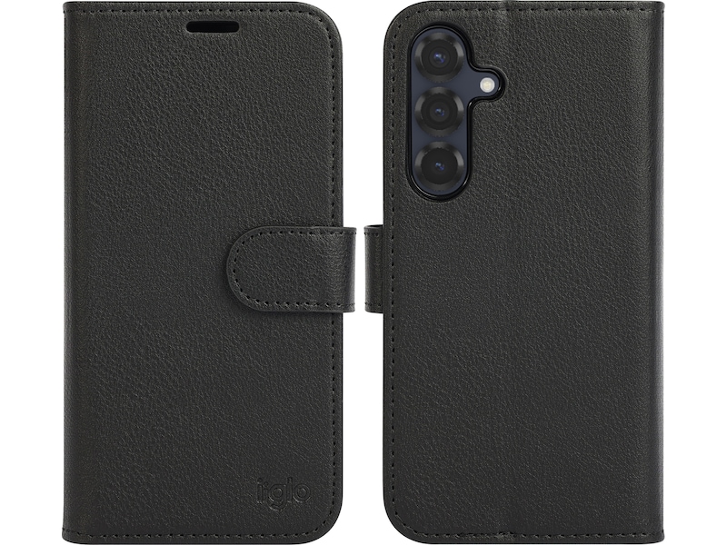 iiglo Galaxy S25 2-i-1 Wallet cover (sort) Mobilcover
