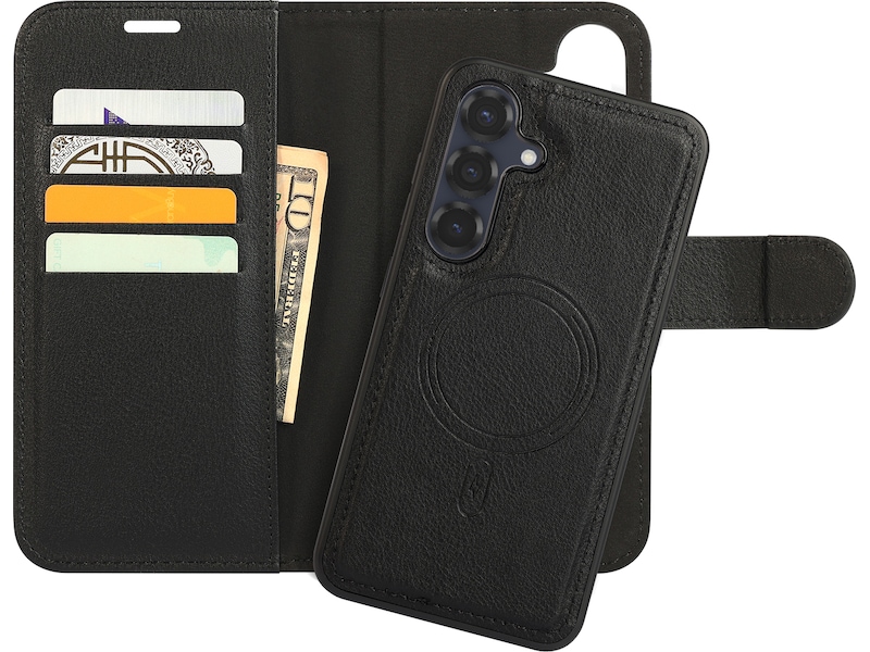 iiglo Galaxy S25 2-i-1 Wallet cover (sort) Mobilcover
