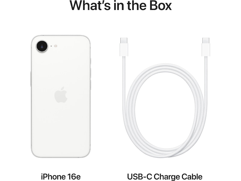 iPhone 16e 128GB (hvid) Mobiltelefoner