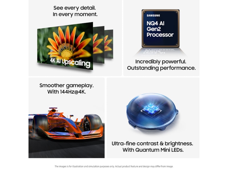 Samsung 85" QN80F Neo QLED 4K Mini LED Smart TV (2025) Over 80 tommer TV