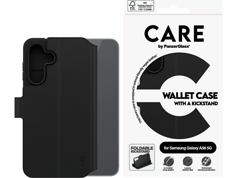 PanzerGlass CARE Galaxy A56 5G Feature wallet cover (sort) Mobilcover