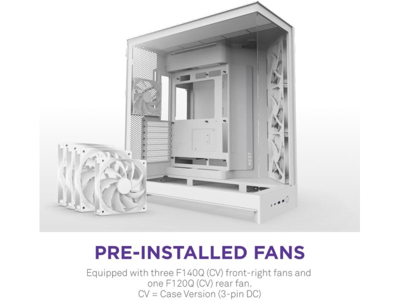 NZXT H9 Flow Mid Tower (hvidt) Midi Tower